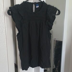 Old Navy Black Ruffle-Sleeve Smocked Yoke Camisole